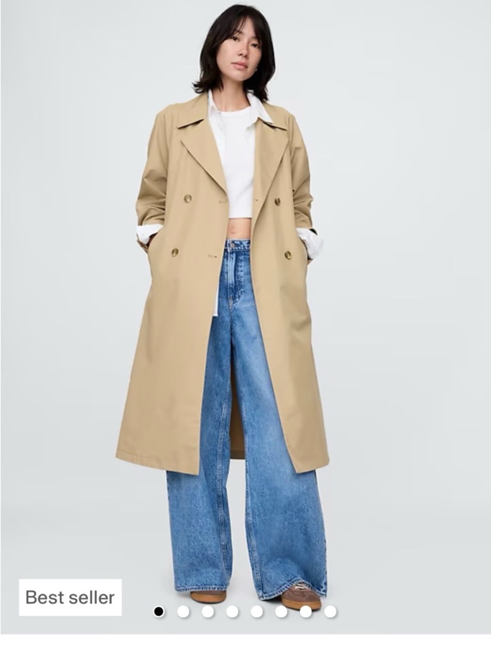 GAP Icon Double-Breasted Trench Coat